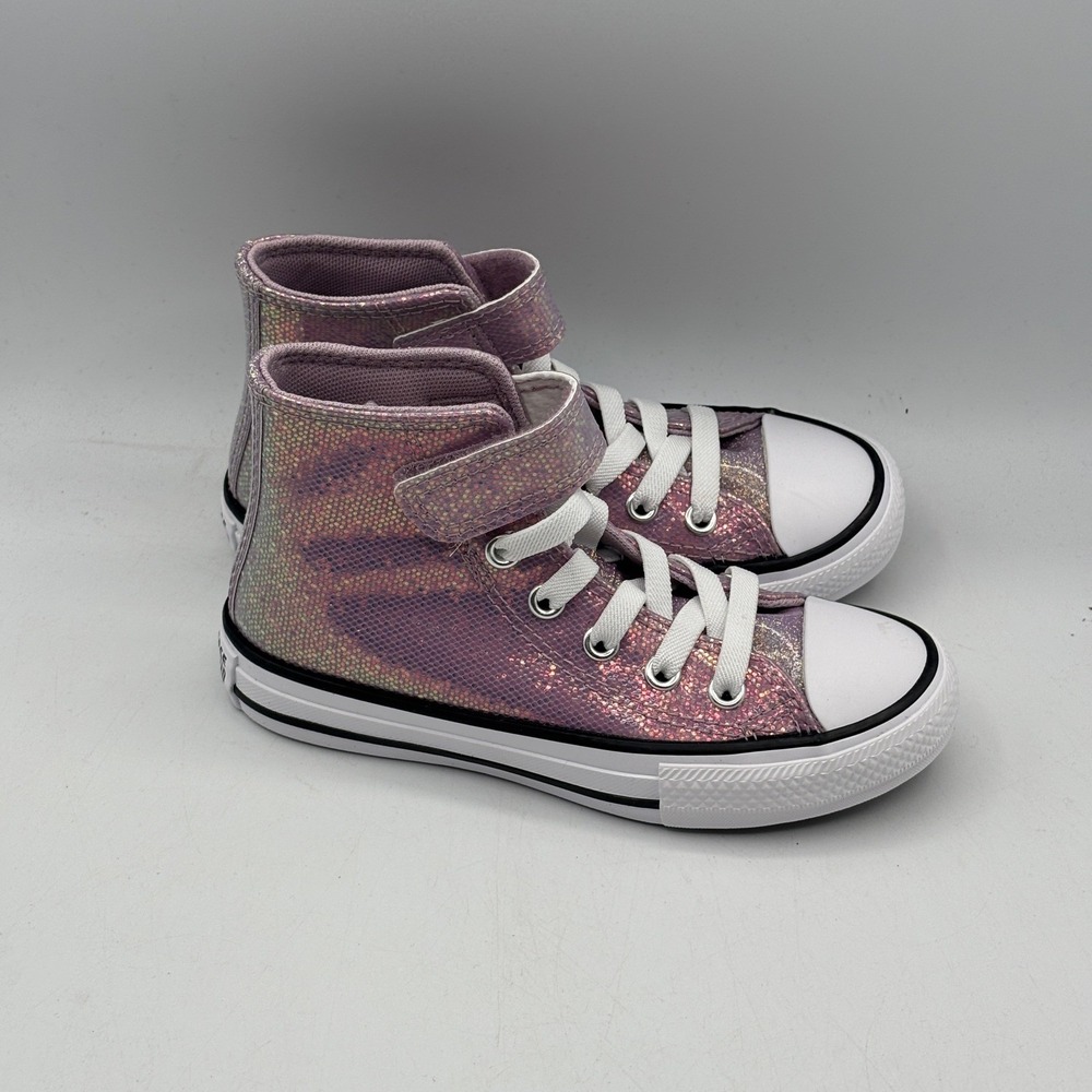Converse Chuck Taylor All Star 1V Hi Shoes Kids Size 11 Lilac White A14343C - Picture 1 of 8